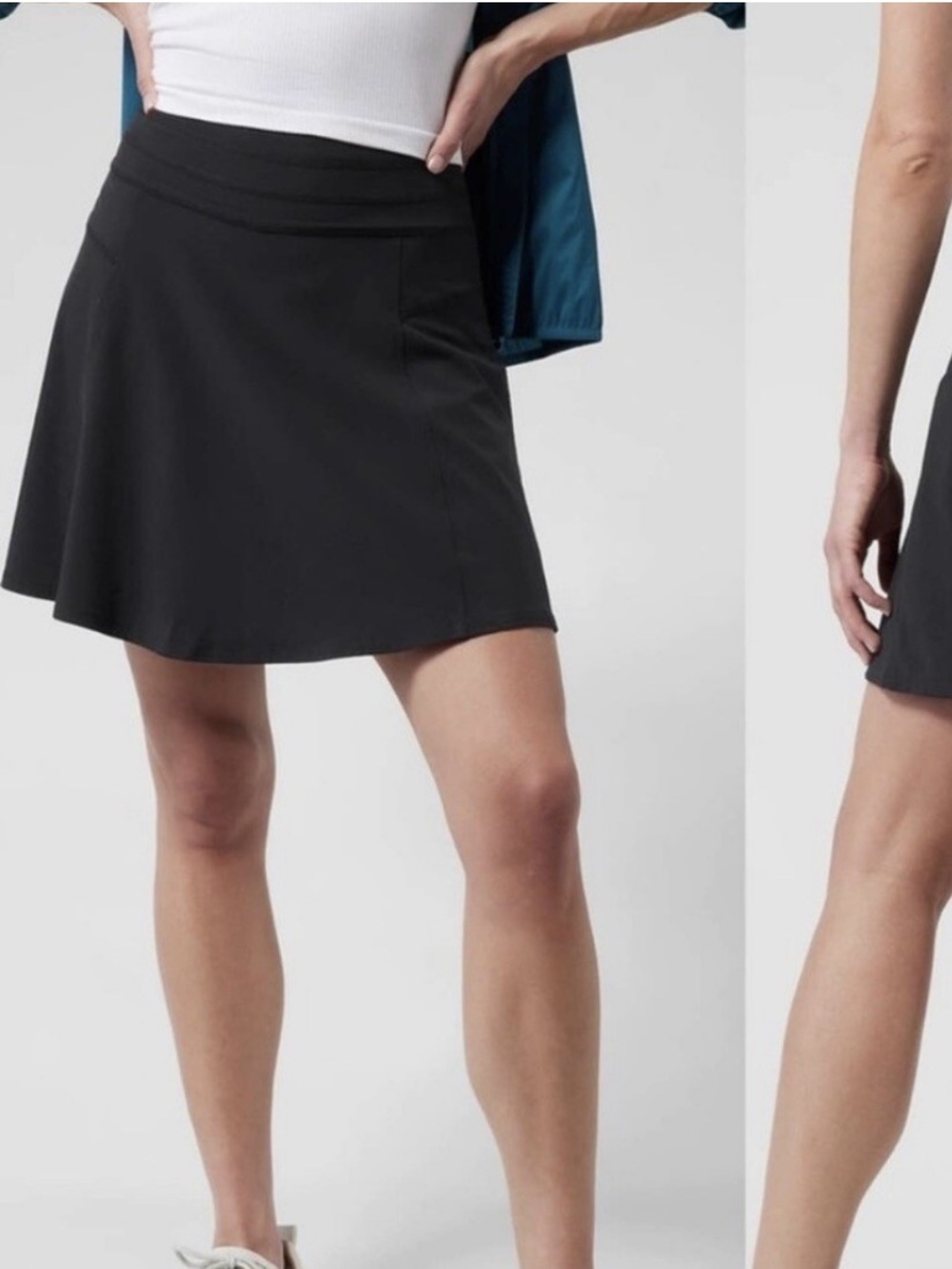 Athleta All Day Skort Black Athletic with Side Zip size 14 NWT
